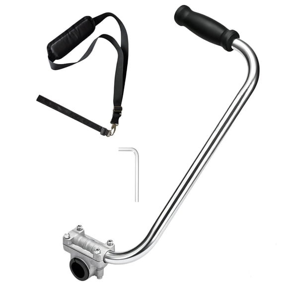 Yeoman Weedeater Handle Extension with Bracket Clamp, Ergonomic Auxiliary Trimmer Grip for Lawn Yard Landscaping Trimming
