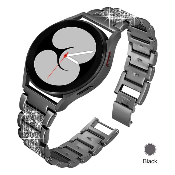 Yepband 20mm 22mm Bling Stainless Steel Bands for Galaxy Watch 5 4 40mm 44mm /Watch 5 Pro 45mm/Galaxy Watch 4 Classic 42mm 46mm/Samsung Galaxy Watch Active 2 3/Galaxy Watch 3 45mm 46mm Gear S3 S4 46mm