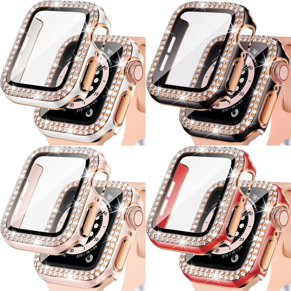 Dimond Screen Protector Yepband 4Pack Bling Cover for Apple watch Case 44mm 38mm 40mm 45mm 41mm ...