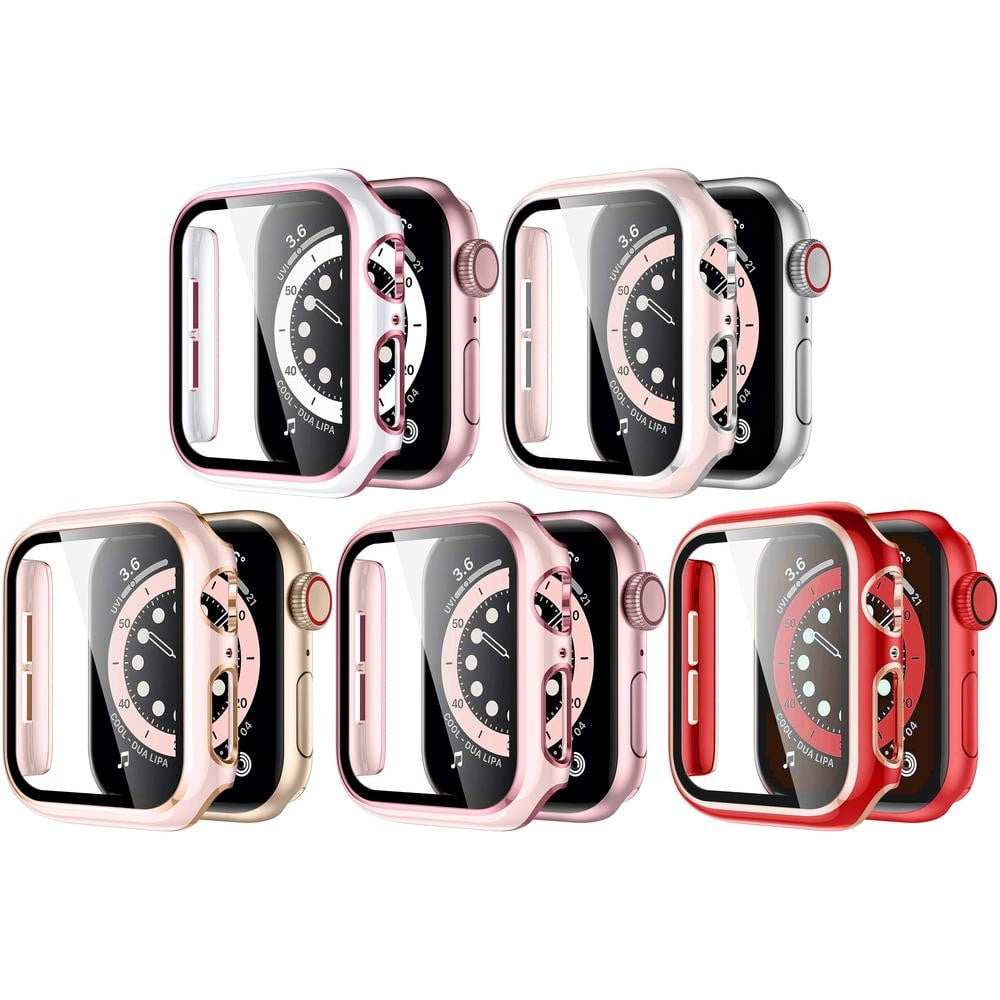 Yepband 5 Pack Hard PC Tempered Glass Case Compatible with Apple Watch ...