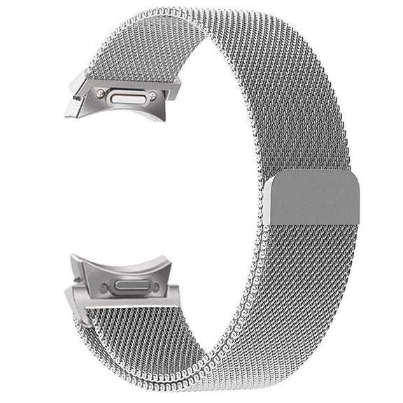 Yepband No Gap Stainless Steel Metal Bands for Samsung Galaxy Watch 6/5/4 Band 40mm 44mm/Classic 47mm 43mm 46mm 42mm, Magnetic Loop Strap for Samsung Galaxy watch 5 Pro 45mm, Milanese Loop Mesh band