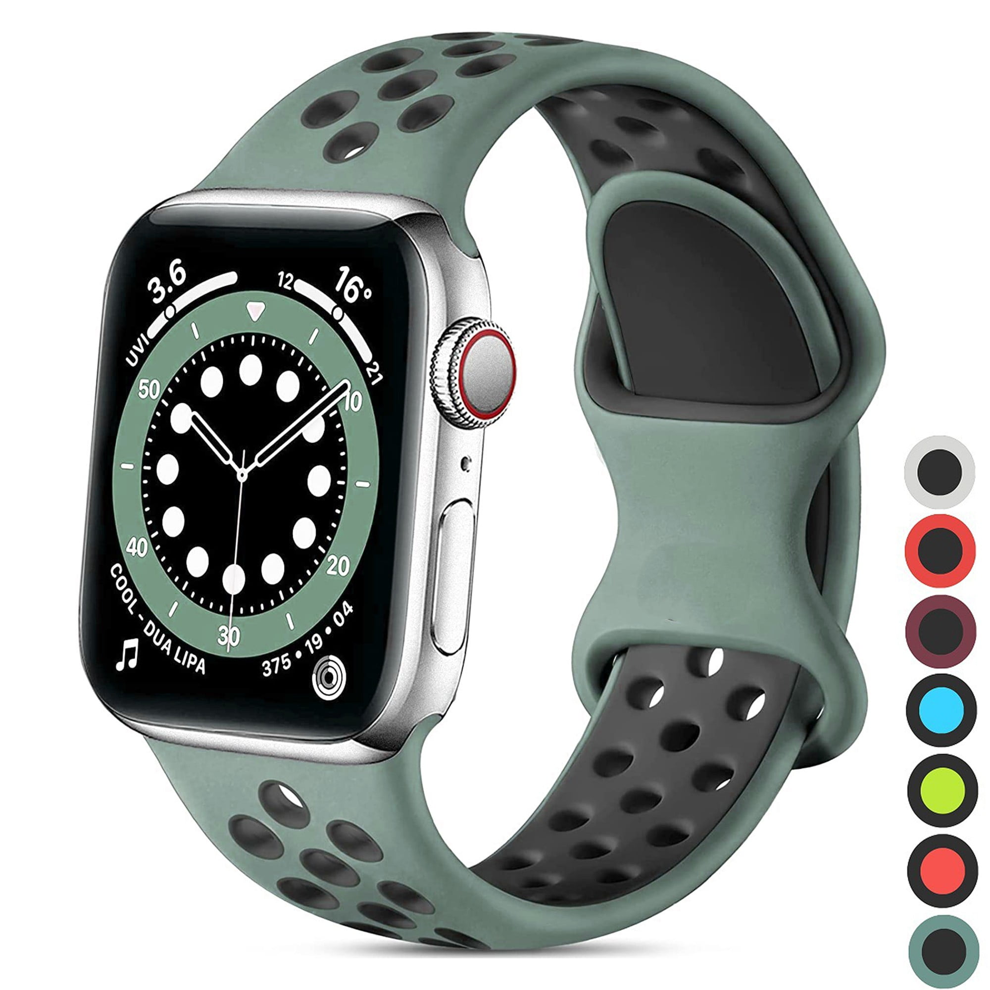 Yepband Silicone Sport Band Compatible with Apple Watch Bands 44mm 40mm