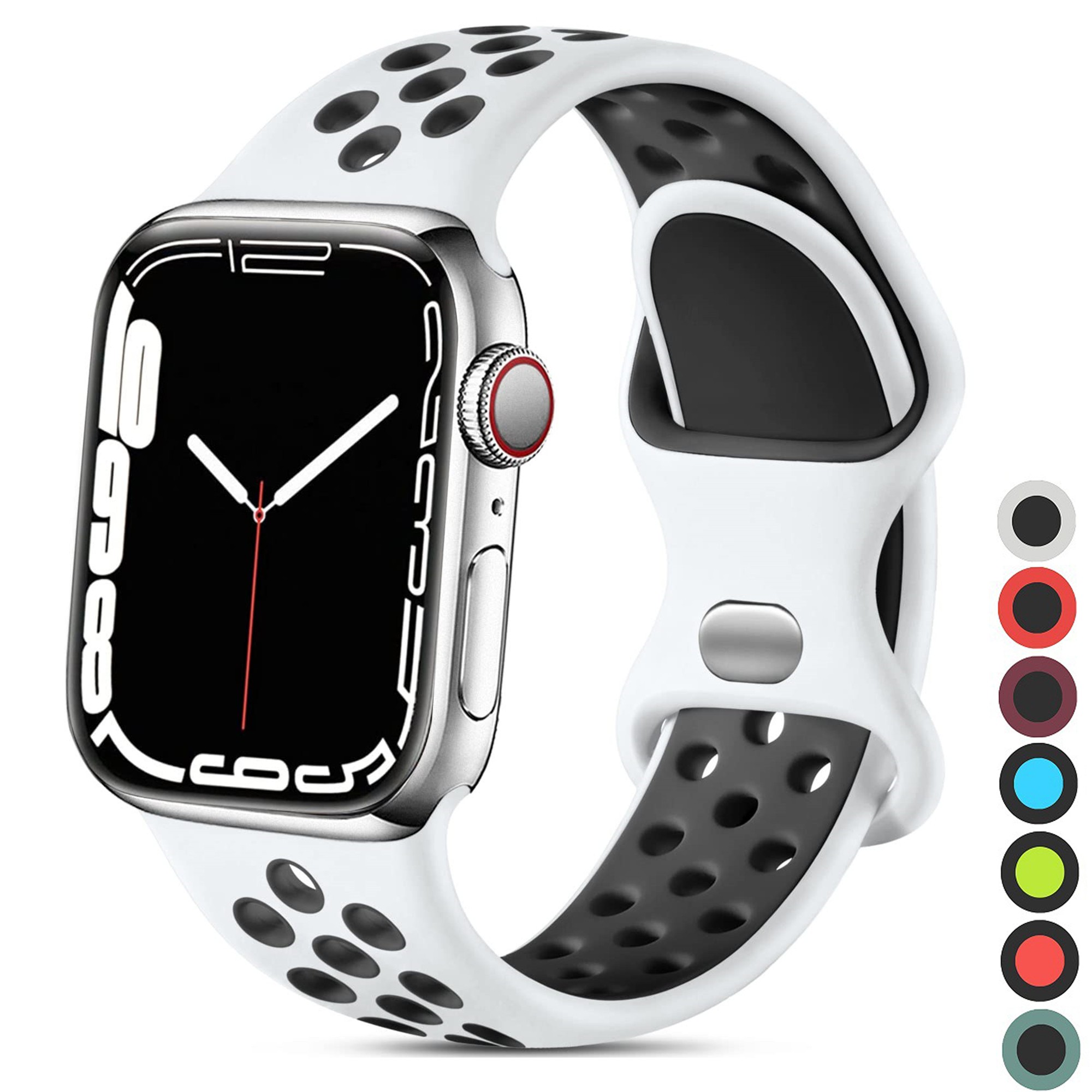 Yepband Silicone Sport Band Compatible with Apple Watch Bands 44mm 40mm