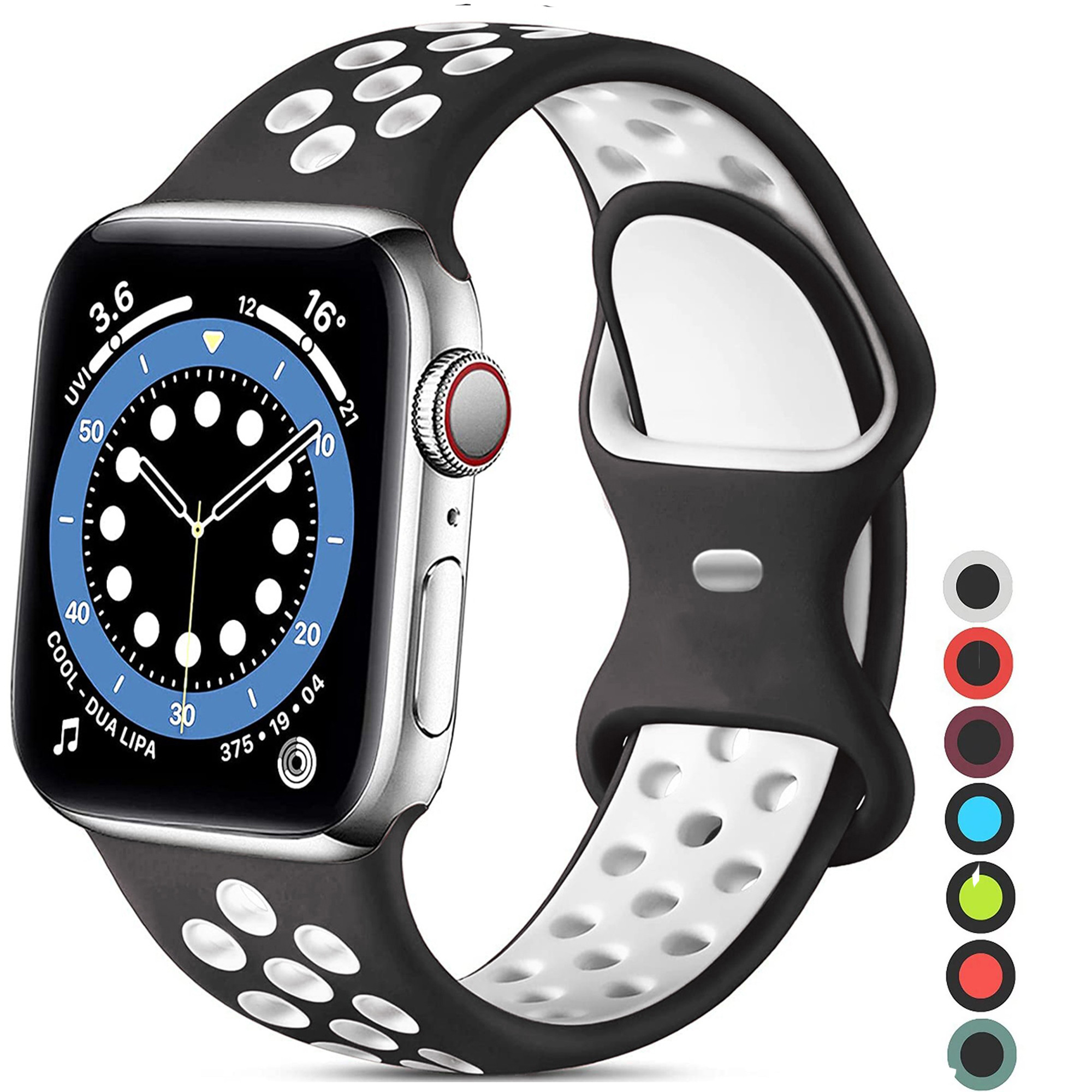 Yepband Silicone Sport Band Compatible with Apple Watch Bands 44mm 40mm