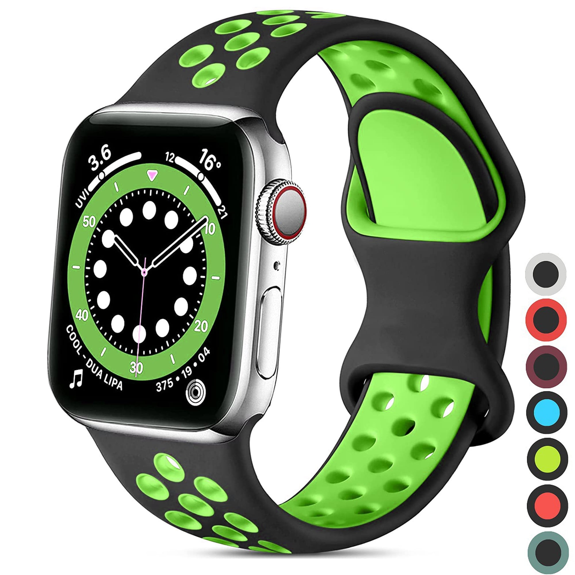 Yepband Silicone Sport Band Compatible with Apple Watch Bands 44mm 40mm