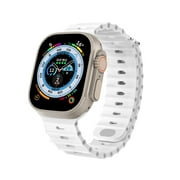 Yepband Silicone Sport Ocean Bands Compatible with Apple Watch Bands 49mm 45mm 44mm 38mm 40mm 41mm 42mm Women Men, Adjustable Elastic Strap for iWatch Series 9 8 7 se 6 5 4 3 2 1 Ultra SE