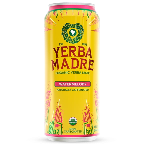 Yerba Madre Organic Yerba Mate Watermelody, 15.5 fl oz Can