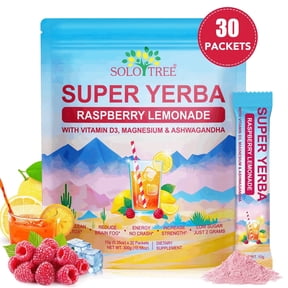 Yerba Magic, Yerba Mate Tea Instant Powder Super Drink, Clean Energy, Mental Clarity & Gut Wellness,Low Sugar - Raspberry Lemonade 30 PCS