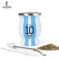 thumbnail image 1 of Yerba Mate Cup Argentina Number 10 with Bombilla Tea Gourd Set, 1 of 9