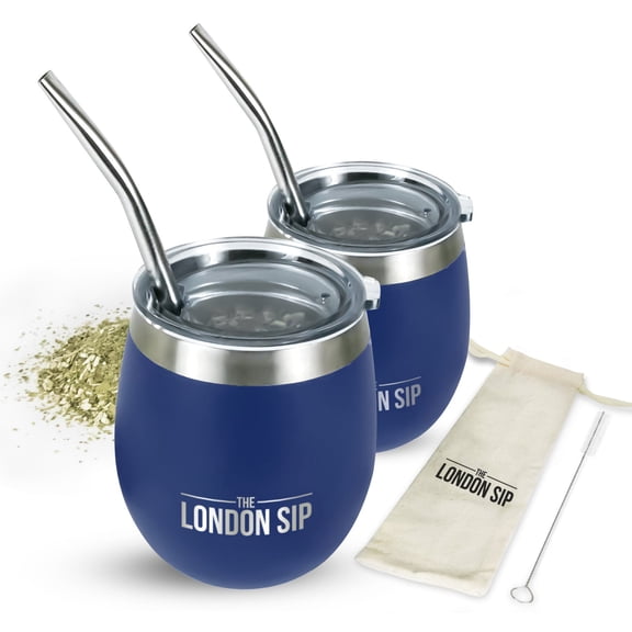 Yerba Mate Cup Set 8oz, Blue
