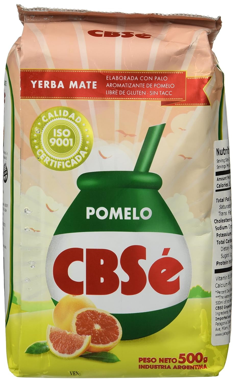 Yerba Mate Grapefruit Flavor, 1.1 lbs, from Argentina