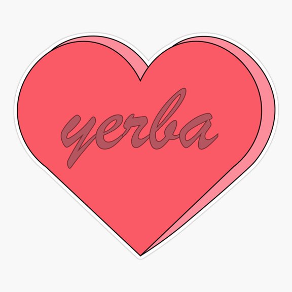 Yerba Mate Heart Er, Phone Decal Water Bottle Stickers Car Decals, Funny Birthday Gift