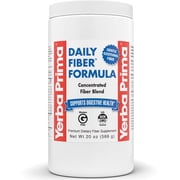 Yerba Prima Daily Fiber Formula - 20 أونصة مسحوق - مزيج مركز من الذوبان وغير القابل للذوبان - مع قشور بذور السيلليوم ، علكة أكاسيا ، ألياف التفاح للسائبة - مكمل غذائي - انتظام