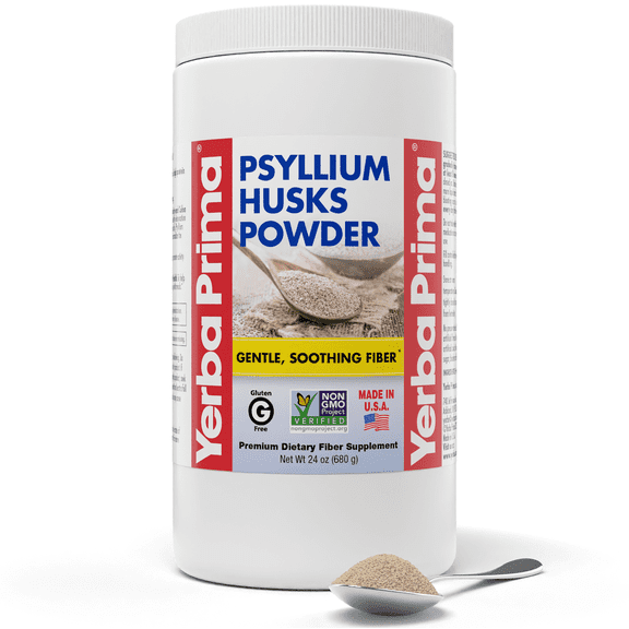 Yerba Prima Psyllium Husk Powder - 24 oz - Fine Ground, Unflavored Fiber Supplement