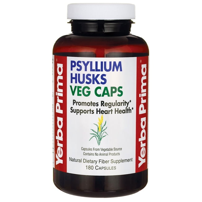 Yerba Prima Psyllium Husk Vegetarian Capsules 180 Capsules