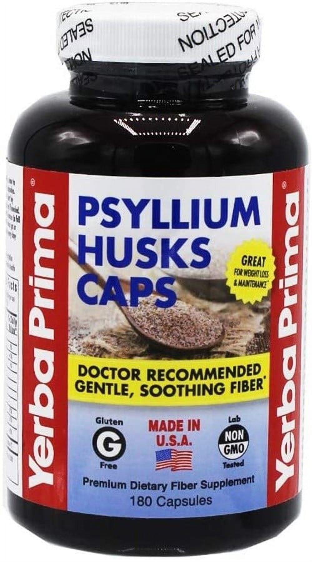 Yerba Prima Psyllium Husks Caps 180 Capsules