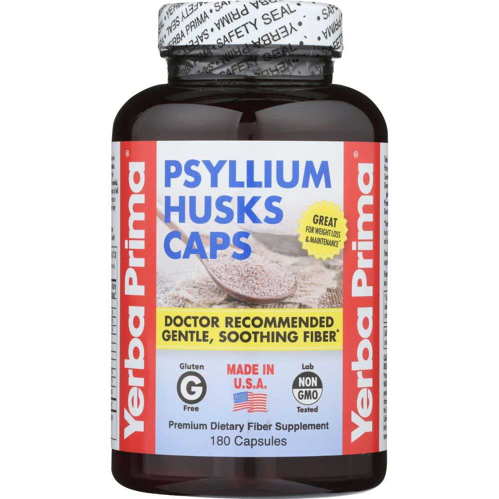 Yerba Prima Psyllium Husks Capsule 180 count per pack