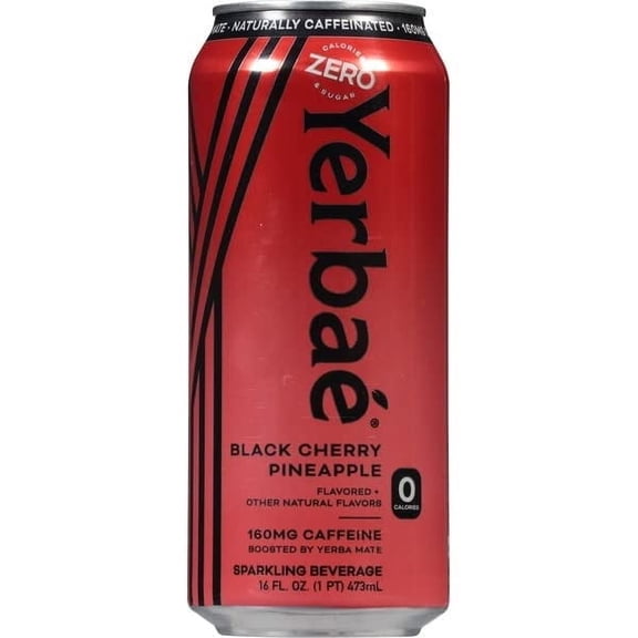 Yerbae Black Cherry Pineapple Sparkling Water 16 Fz - Pack Of 12