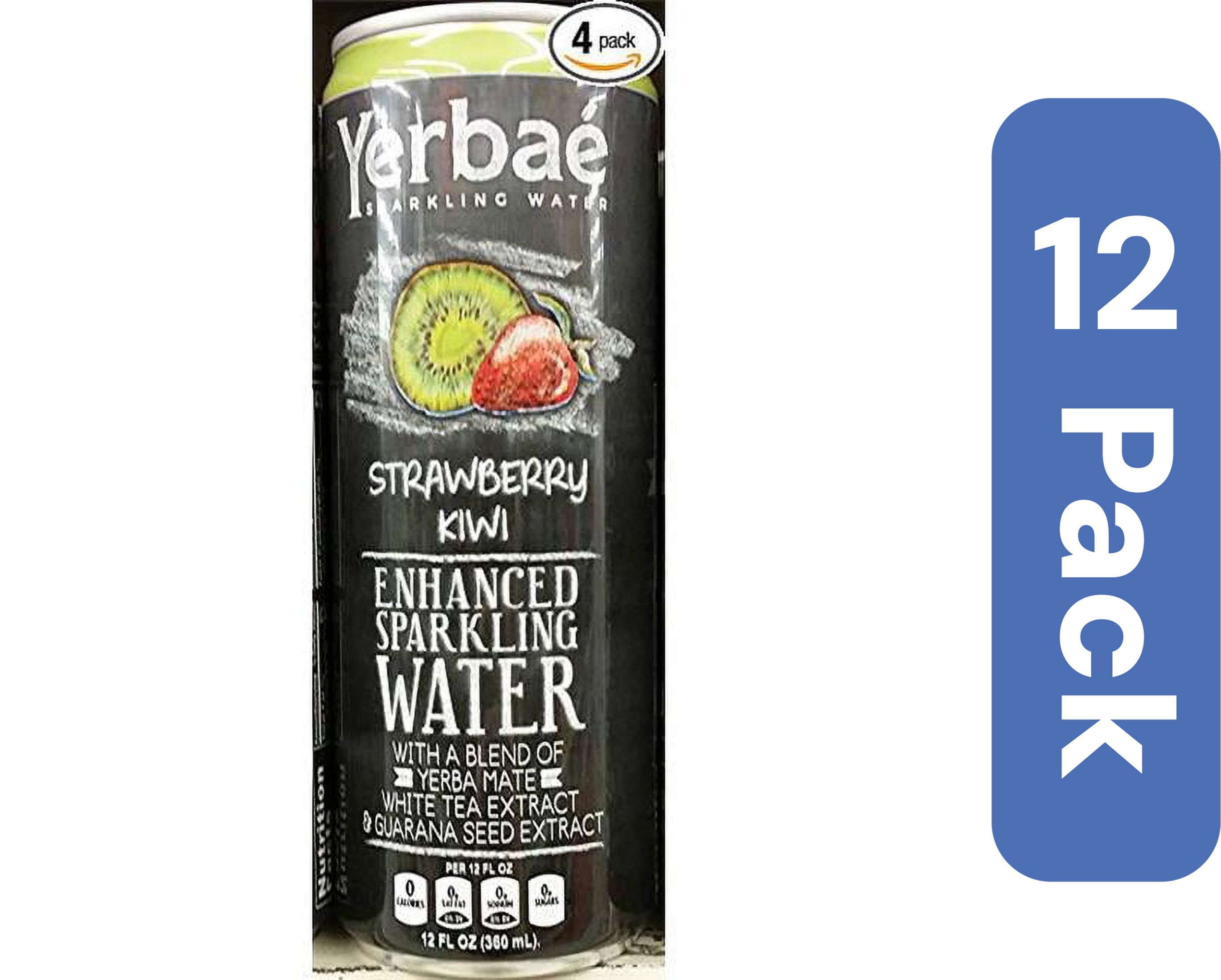 Yerbae  Enhanced Strawberry Sparkling Water, 12 fl. oz - Pack of 12