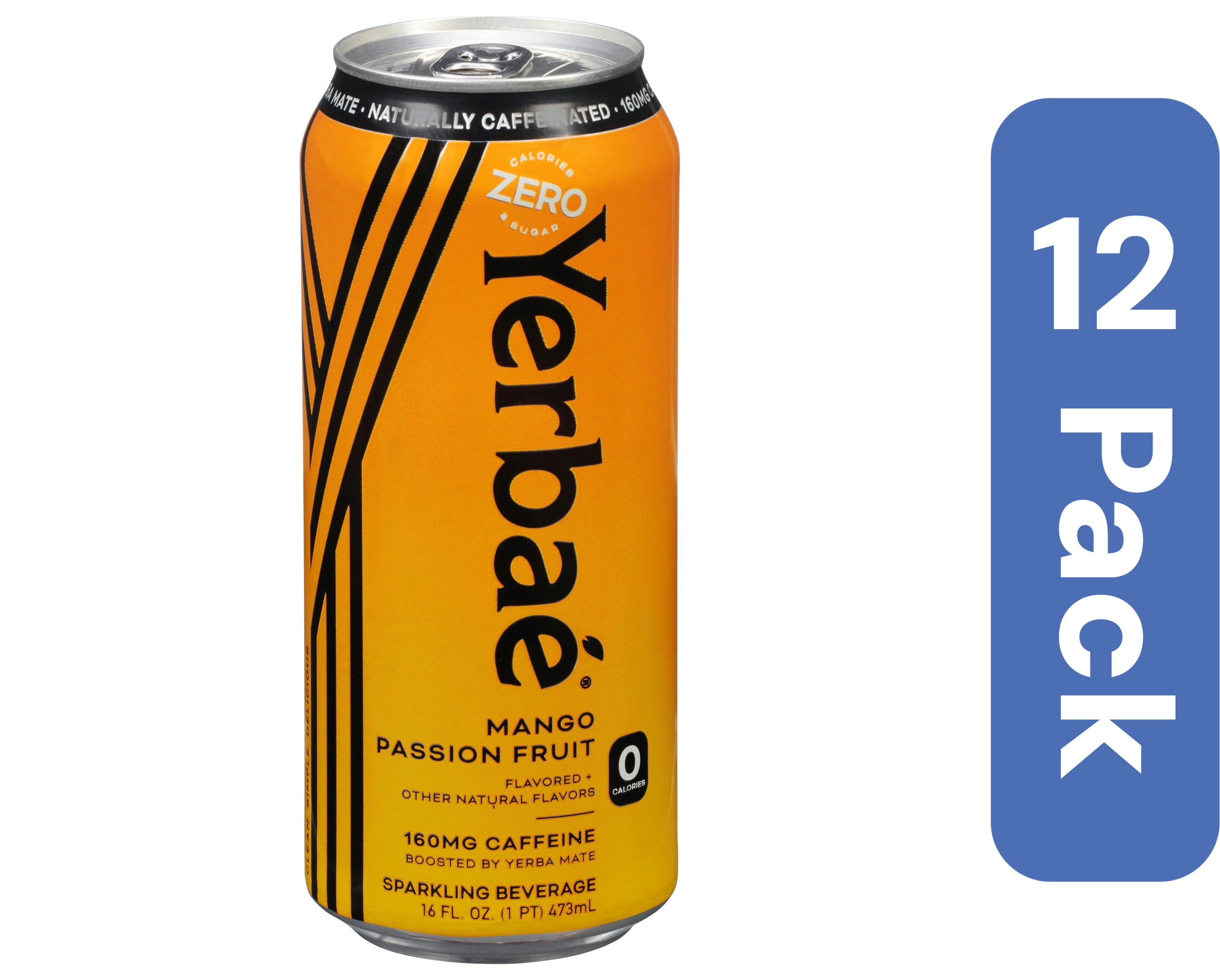 Yerbae Sparkling Water Mango Passionfruit 16 oz (Pack Of 12)