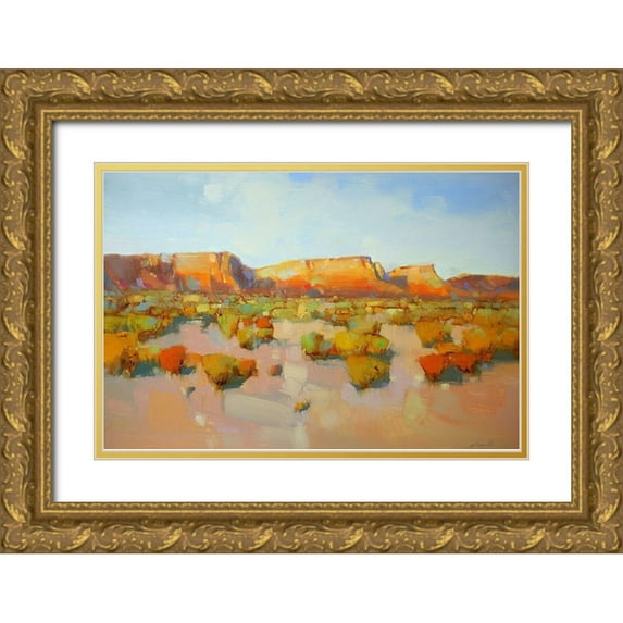 Yeremyan, Vahe 18x13 Gold Ornate Wood Framed with Double Matting Museum Art Print Titled - Canyon View