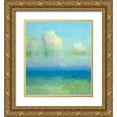 thumbnail image 1 of Yeremyan, Vahe 26x29 Gold Ornate Wood Framed with Double Matting Museum Art Print Titled - Turquoise Ocean, 1 of 4