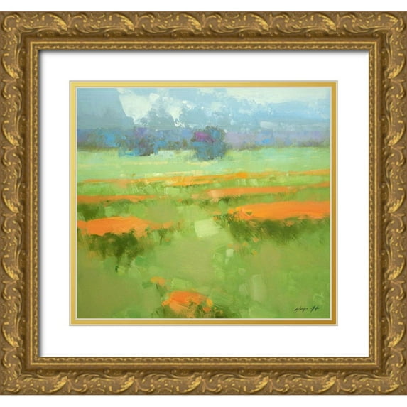 Yeremyan, Vahe 28x26 Gold Ornate Wood Framed with Double Matting Museum Art Print Titled - Meadow