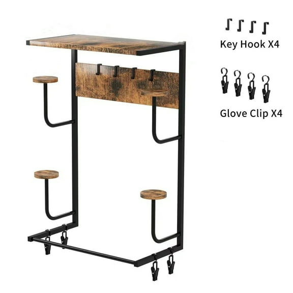 Yerenas Wooden Wooden Motorcycle Helmet Rack,Wall Mounted Motorcycle Helmet Display Rack,Wooden Motorcycle Leather Equipment Rack