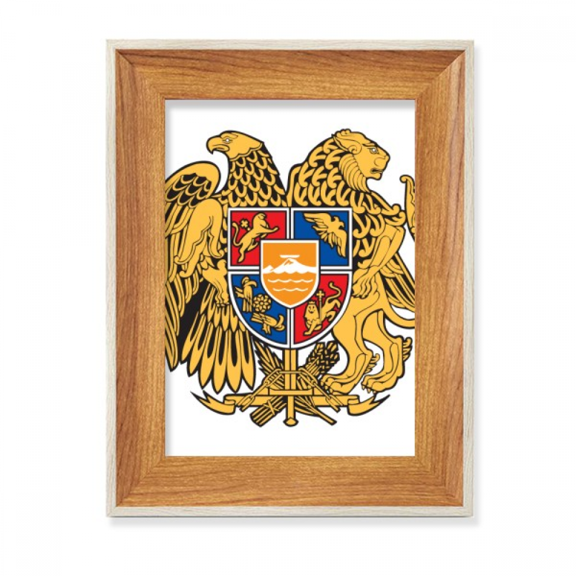 Yerevan Armenia National Emblem Desktop Wooden Photo Frame Display Picture Art Painting Multiple Sets