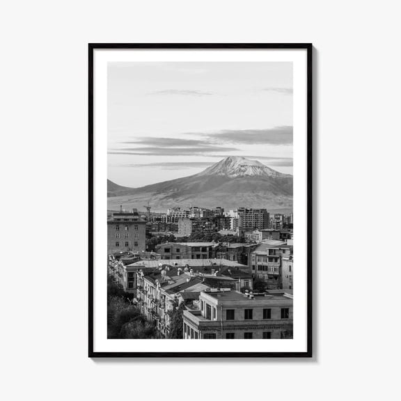 Yerevan Black And White Fine Art Photo Print Armenia Wall Mount Ararat Cascade, Unframed Paper Print