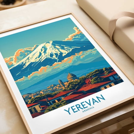 Yerevan Poster Armenia Wall Art Print Travel Poster Home Decor Artwork Poster Gift Digital