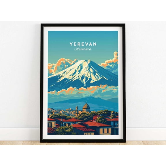 Yerevan Travel Poster Armenia Wall Art Print Travel Poster Home Decor Artwork Poster Gift