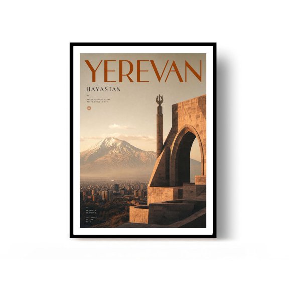 Yerevan Travel Poster Print Armenia Poster Wall Decor