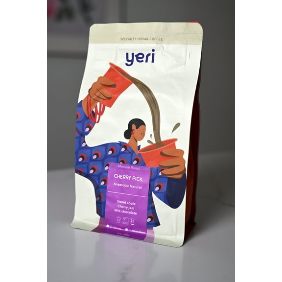 Yeri Cherry Pick- Single Origin Medium Roast | Medium Ground Coffee, Cherry Jam & Milk Chocolate Notes, 12 oz, Rainforest Alliance Certified