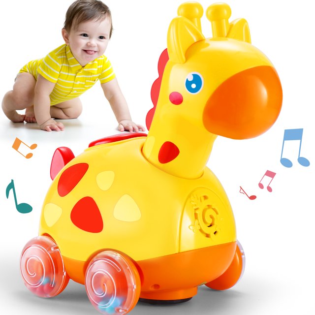 Yerloa Crawling Giraffe Toy, Infant Tummy Time Baby Toys, Fun