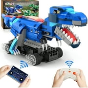 Yerloa Dinosaur Toys for Boys Age 8-12, 343 Pcs Dino Building Kit with Remote Control, STEM Projects Building Blocks Sets, Jurassic Building Kits for Kids 6 7 8 9 10 11 12 + Year Old, Birthday Gifts
