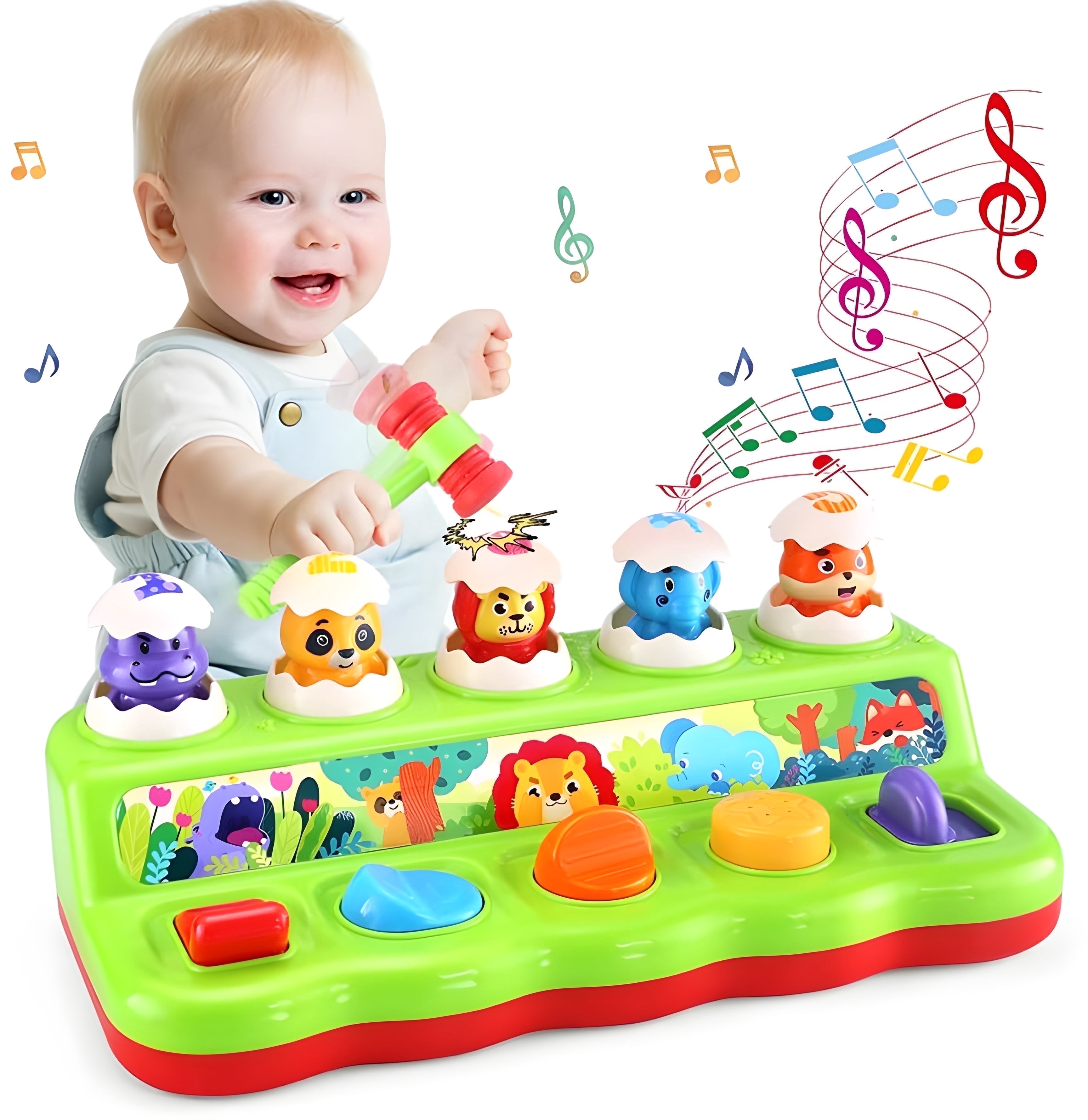 musik spielzeug baby Yerloa Interactive Pop-Up Toy for Babies, Musical Cause and Effect Toy