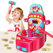 Yerloa Whack A Mole Game with 2 Hammers, Toys for 3 4 5 6+ Year Old Girls, Interactive Educational Hammer Toys with Sound and Light, Baby Toy Gifts for Early Learning, Birthday Gift for 3-8 Years Old