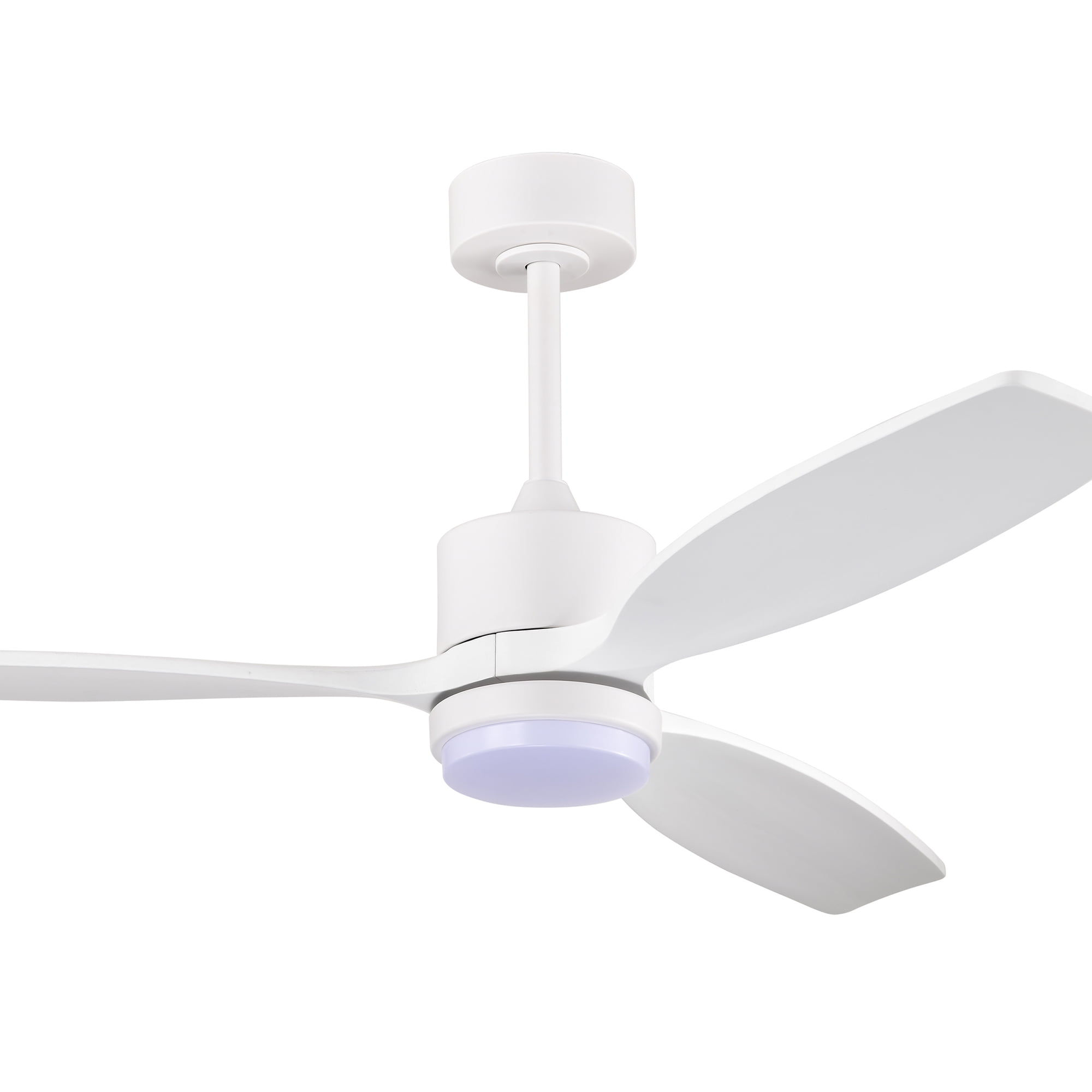 Yerma 52 in. 1-Light Indoor White Finish Ceiling Fan with Light Kit