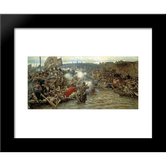 Yermak's conquest of Siberia 20x24 Framed Art Print by Vasily Surikov