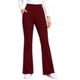 thumbnail image 1 of Yerovir Womens Fleece Lined Pants Thermal Straight Leg Yoga Pant High Waisted Stretchy Lounge Trousers for Work or Casual(Red,X-Large), 1 of 9