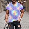 thumbnail image 1 of Yertdoel Mens T-shirts Watercolor Print Short Sleeve Crew Neck T-Shirts Comfortable Breathable Hawaiian Beach Vacation Summer Outdoor Casual Shirts, 1 of 5