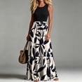 thumbnail image 1 of Yertdoel Summer Dresses for Women 2026 Fashion Print Crew Neck Sleeveless Loose Maxi Dress Streetwear Cozy Casual Long Dress with Pockets, 1 of 8
