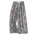 thumbnail image 1 of Yertdoel Womens Pajama Pants Fashion Printed Elastic Waist Drawstring Lounge Pants Home Soft Cozy Casual Sleep Bottoms, 1 of 3