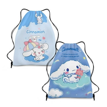 Yerwa 12Packs cinnamon Candy Drawstring Bag, Double side Different style Drawstring Goodie Favor Bags for Kids Birthday Party Decorations5.1*7.1IN/18*13CM