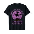 thumbnail image 1 of Yes Actually I Can Drive A Stick Halloween 2023 Costume Black T-Shirt Gift Top, 1 of 5