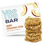 Yes Bar - Apple Cinnamon Crisp – Plant Based Protein, Decadent Snack Bar – Vegan, Paleo, Gluten Free, Dairy Free, Low Sugar, Healthy Snack, Breakfast, Low Carb, Keto Friendly (Pack of 6)