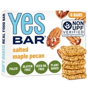 Yes Bar – Salted Maple Pecan – Plant Based Protein, Decadent Snack Bar – Vegan, Paleo, Gluten Free, Dairy Free, Low Sugar, Healthy Snack, Breakfast, Low Carb, Keto Friendly (6 Count)