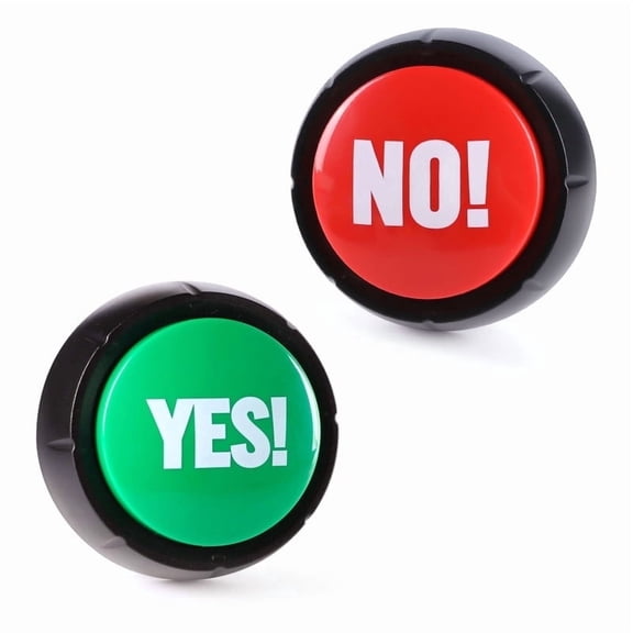 MyMealivos Yes and No Button with Sound Buzzers for Adult, Novelty & Gag Toys, Trivia Games and Family Game Answer Buzzers-2 Pcs
