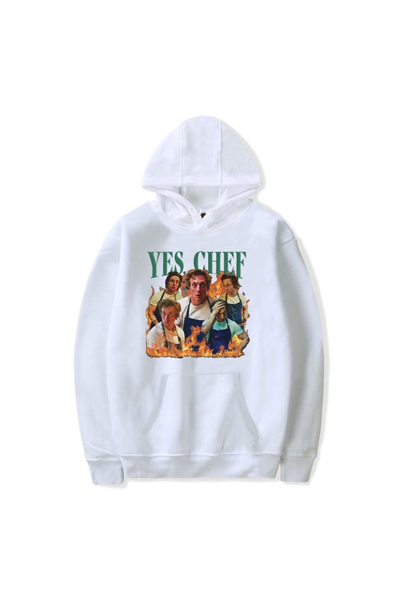 Yes Chef Jeremy Allen The Bear merch Tv series hooded drawstring pocket sweatshirt men/women Pullovers